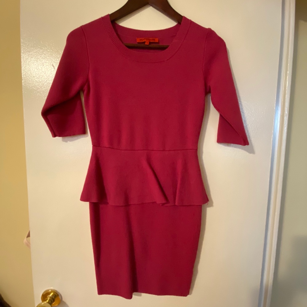 WOW COUTURE PEPLUM BODYCON DRESS M